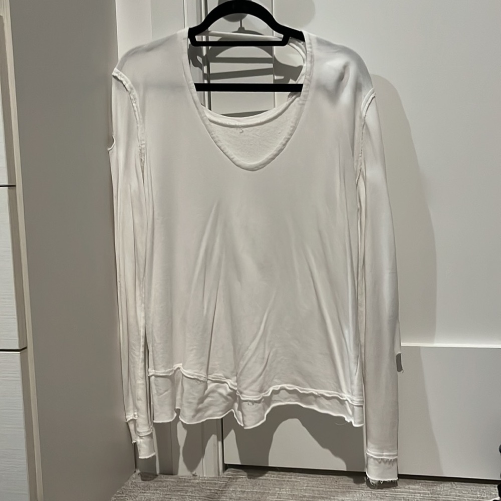 Generation Love White distressed Sweatshirt Open Back size Large